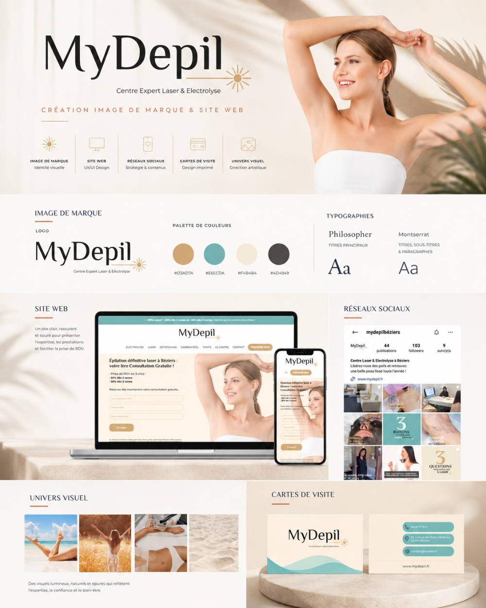 Création image de marque + site web par Duo Business pour MyDepil.