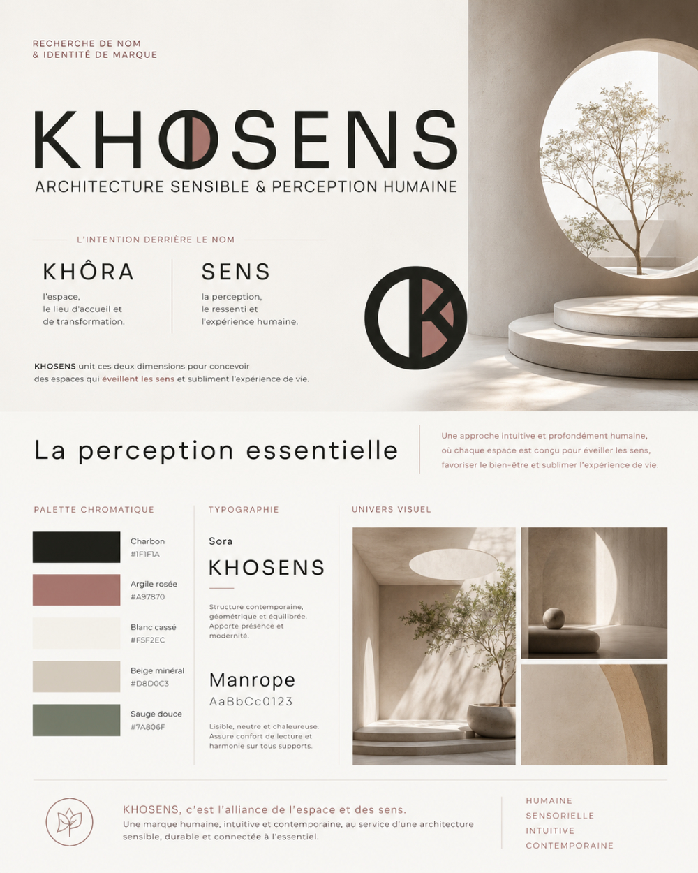 Création identité de marque par Duo Business pour Khosens.